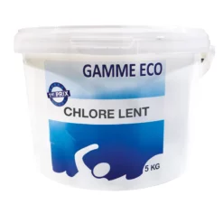 Chlore Lent 5 Kg - Traitement de Piscine Efficace et Durable