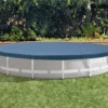 Bâche de Protection Hors-sol Vinyle Ronde Ø4,57 M Intex - Couverture de Piscine Durable et Résistante