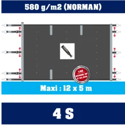 Bâche à Barres 4S Irricover - Couverture de Piscine Sécurisée et Durable