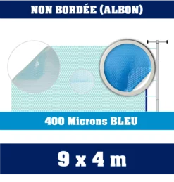 Bâche à Bulles Prédecoupée 9 x 4 m - 400 Microns - Protection Piscine Haute Qualité