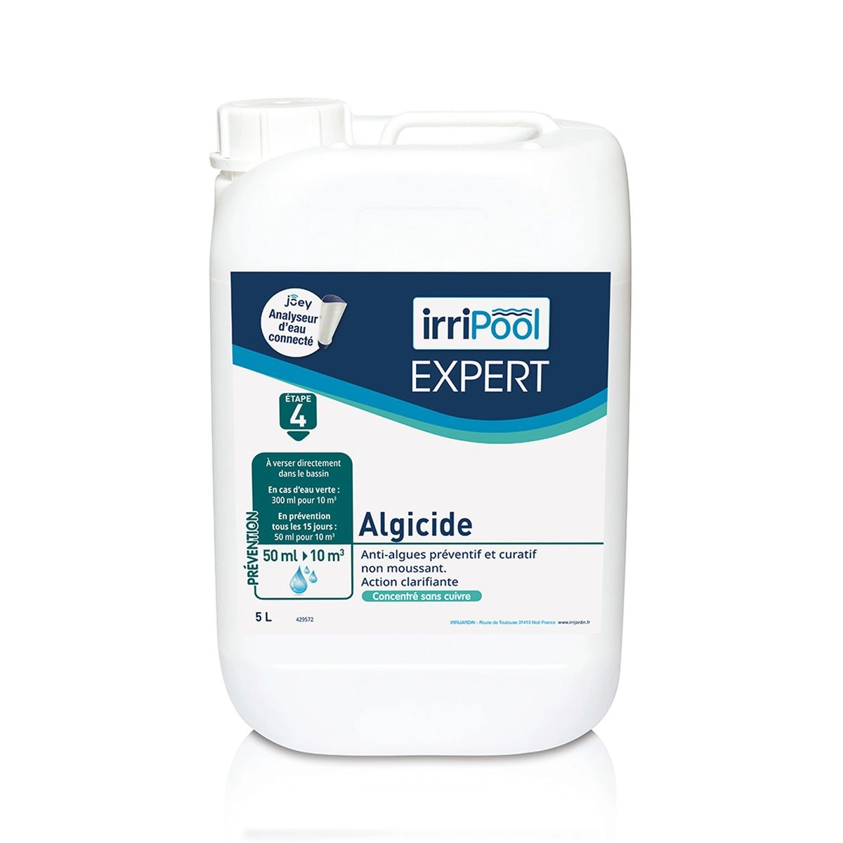 Algicide 5 L Expert Irripool - Traitement Anti-Algues pour Piscine - 5 Litres 1 Algicide 5 L Expert Irripool - Traitement Anti-Algues pour Piscine - 5 Litres
