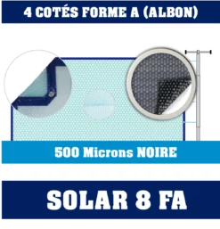 Bâche à Bulles 500 Microns Solar-8 Noire - Protection Solaire pour Piscine