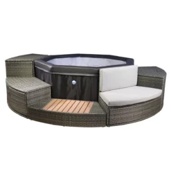 Spa Semi-rigide Avec Mobilier Octopus Netspa - Spa Gonflable Haut de Gamme