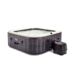 Spa Gonflable Ardoise 6 Places Intex - Spa Gonflable Haut de Gamme avec Système de Filtration et Éclairage LED