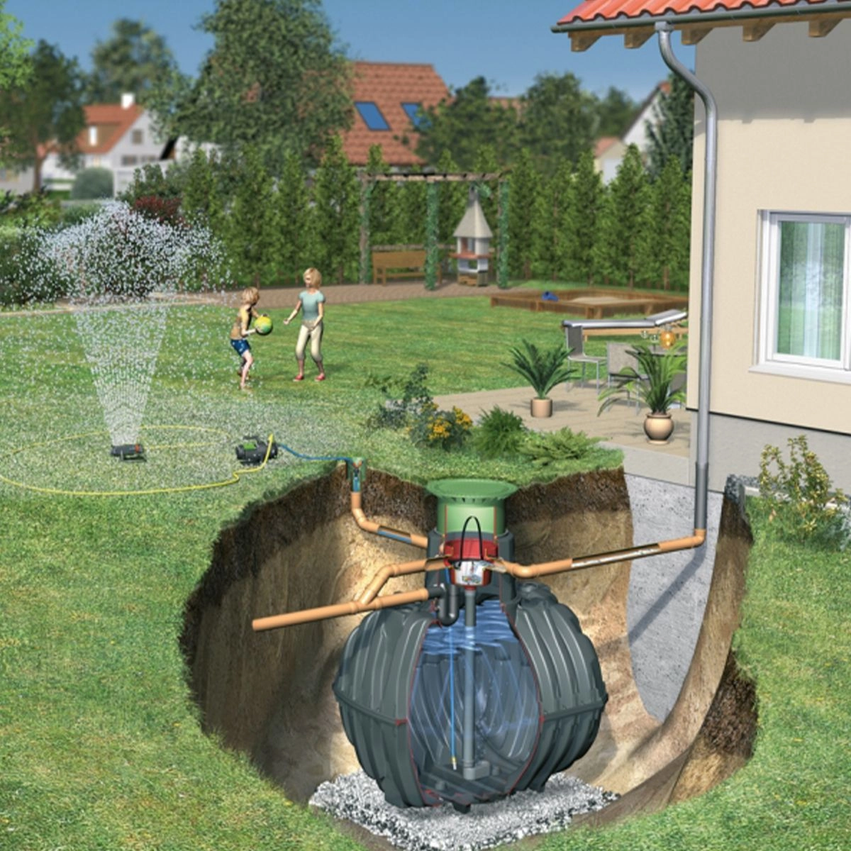 Cuve à Enterrer Mono 5000 L - Récupération d'Eau de Pluie pour Jardin 2 Cuve à Enterrer Mono 5000 L - Récupération d'Eau de Pluie pour Jardin – Image 2