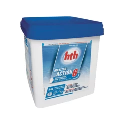 HTH Maxitab Action 6 Choc 250g - Comprimés de Chlore pour Piscine - Traitement Efficace