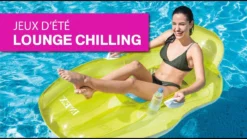 Matelas Gonflable Lounge Piscine Chilling Intex - Confort et Détente pour Piscine -Entretien De La Piscine Soldes thumbnail 164326